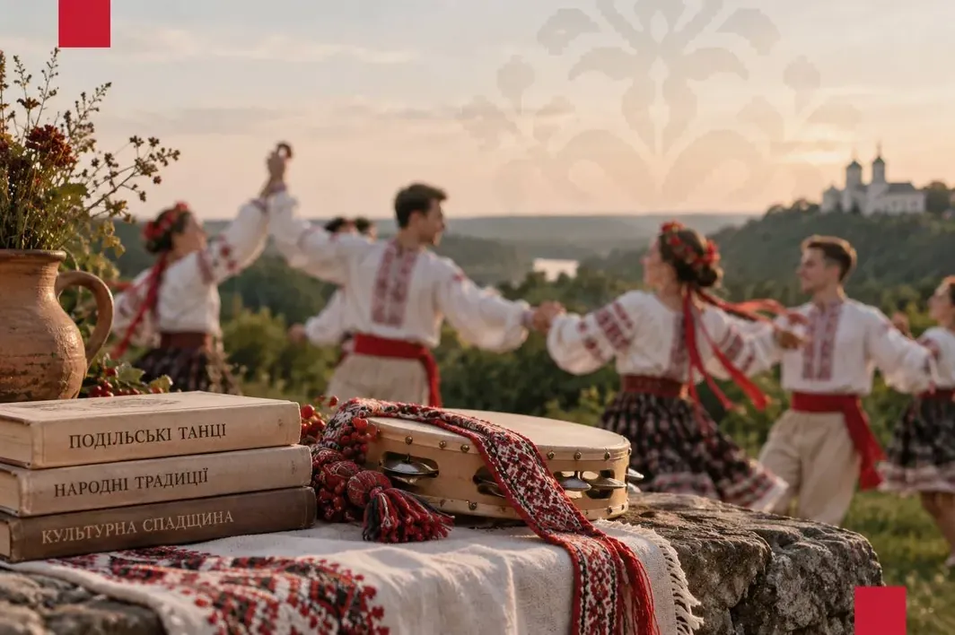 Книги про подільські танці на тлі танцюристів